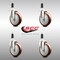 Service Caster 5 Inch 316SS Maroon Polyurethane Swivel 1-1/4 Inch Expanding Stem Caster Set SCC SCC-SS316EX20S514-PPUB-MRN-114-4 - alternate 2